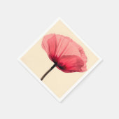 Pastel Poppy Bloom Minimalismus Serviette (Ecke)