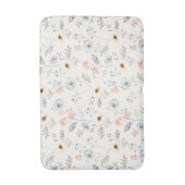 Pastel Poppy Blumengartenmuster Badematte (Vorderseite Vertikal)