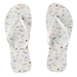 Pastel Poppy Blumengartenmuster Badesandalen