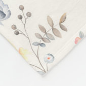 Pastel Poppy Blumengartenmuster Fleecedecke (Ecke)