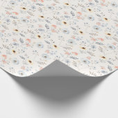 Pastel Poppy Blumengartenmuster Geschenkpapier (Ecke)