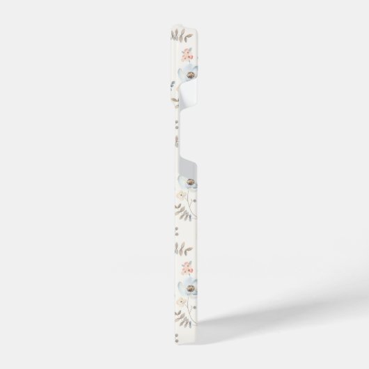 Pastel Poppy Blumengartenmuster iPhone Hülle (Linke Seite)