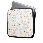 Pastel Poppy Blumengartenmuster Laptopschutzhülle (Vorderseite Links)