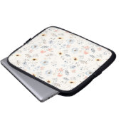 Pastel Poppy Blumengartenmuster Laptopschutzhülle (Vorne Knopf)