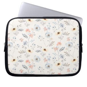 Pastel Poppy Blumengartenmuster Laptopschutzhülle