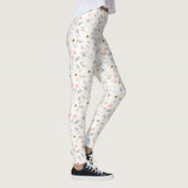 Pastel Poppy Blumengartenmuster Leggings (Rechts)