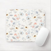 Pastel Poppy Blumengartenmuster Mousepad (Mit Mouse)