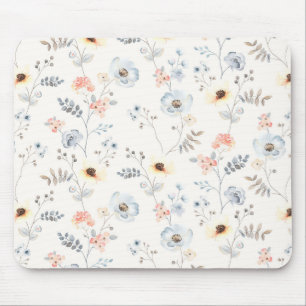 Pastel Poppy Blumengartenmuster Mousepad