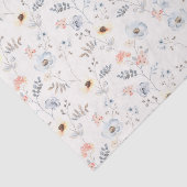 Pastel Poppy Blumengartenmuster Seidenpapier (Ausschnitt)