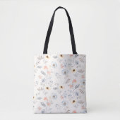 Pastel Poppy Blumengartenmuster Tasche (Vorderseite)