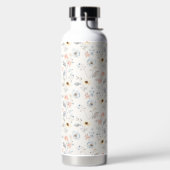 Pastel Poppy Blumengartenmuster Trinkflasche (links)