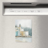 Pastel Portmeirion, Wales in Watercolor Magnet (In Situ (Geschirrspüler))