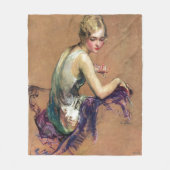 Pastel Portrait Fleecedecke (Vorderseite)