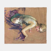 Pastel Portrait Fleecedecke (Vorderseite (Horizontal))