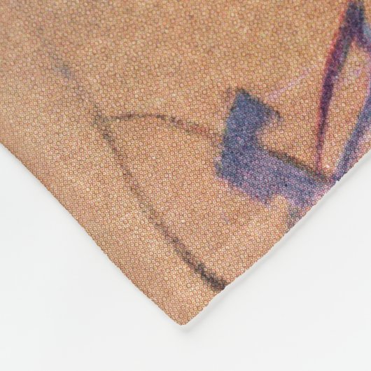 Pastel Portrait Fleecedecke (Ecke)