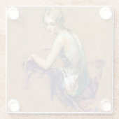 Pastel Portrait Glasuntersetzer (Rückseite)