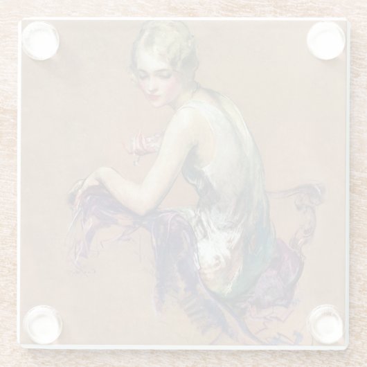 Pastel Portrait Glasuntersetzer (Rückseite)