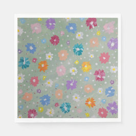 Pastel Posie Floral Party Napkins Serviette