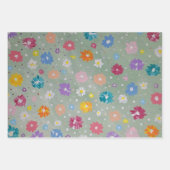 Pastel Posie Wrapping Paper Geschenkpapier Set (Vorderseite 3)