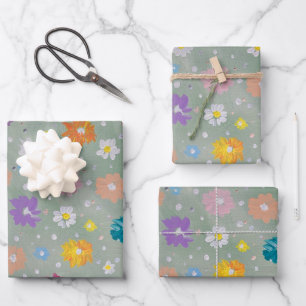 Pastel Posie Wrapping Paper Geschenkpapier Set