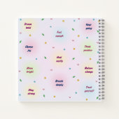 Pastel Positive Affirmations Pattern Notizblock (Rückseite)