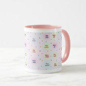 Pastel Positive Affirmations Pattern Tasse (VorderseiteRechts)