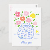 Pastel Posy Postcard Postkarte (Vorne/Hinten)
