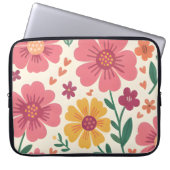 Pastel Posy Whimsical Floral Pattern Laptopschutzhülle (Vorderseite)