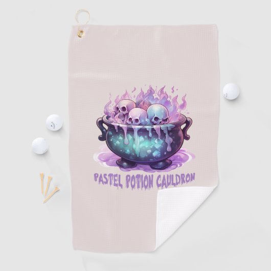 Pastel Potion Cauldron Golfhandtuch (Insitu)