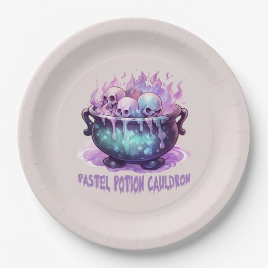 Pastel Potion Cauldron Pappteller (Vorderseite)