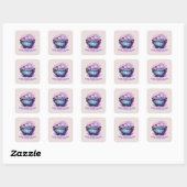 Pastel Potion Cauldron Quadratischer Aufkleber (Blatt)
