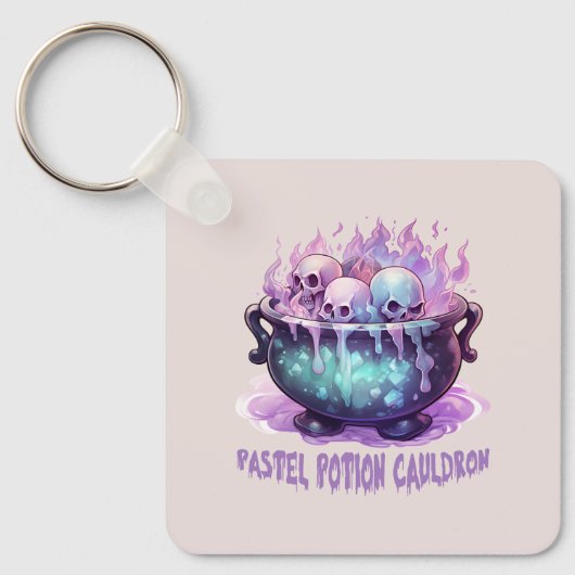 Pastel Potion Cauldron Schlüsselanhänger (Vorderseite)