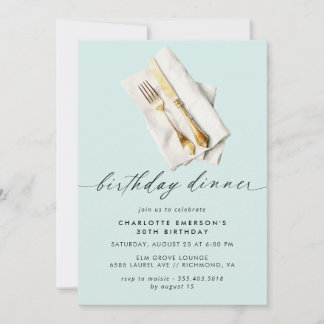 Pastel Powder Blue | Niedliches Script zum Geburts Einladung