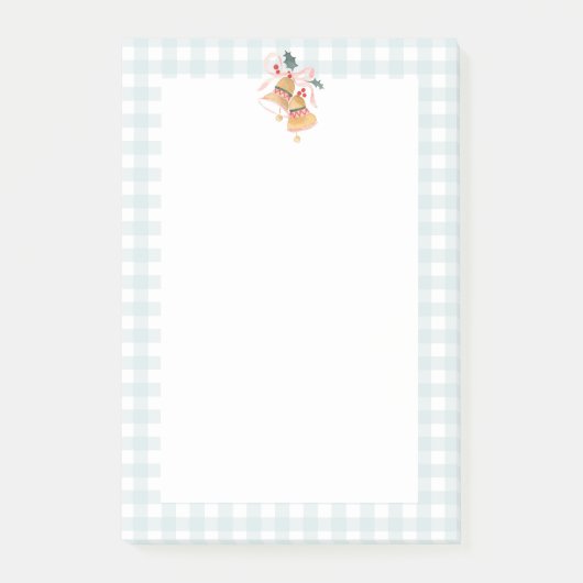 Pastel Powder Karierter Karo Weihnachtsbrötchen Post-it Klebezettel (Vorderseite)