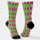 Pastel Preppy Golf Raute Muster Socken (Gewinkelt)