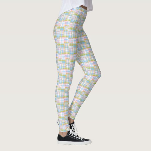 Pastel Preppy Madras Patchwork Style Kariert Tarta Leggings (Rechts)