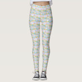 Pastel Preppy Madras Patchwork Style Kariert Tarta Leggings (Vorderseite)