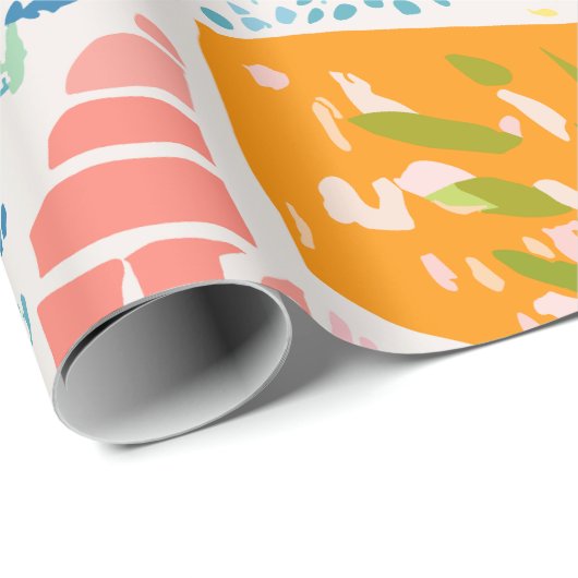 Pastel Preppy Patchwork Geschenkpapier (Rolleneckpunkt)