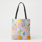 Pastel Preppy Patchwork Tasche (Vorderseite)