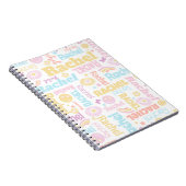 Pastel Preppy Smilie Gesichtsstar individuelle Nam Notizblock (Rechte Seite)