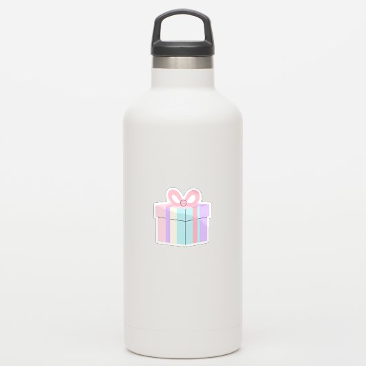 Pastel Present Aufkleber (Wassserflasche)