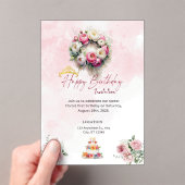 Pastel Princess 15 Quinceañera Birthday Einladung (Insitu (Handheld))