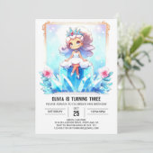 Pastel Princess Birthday Einladung (Stehend Vorderseite)