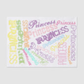Pastel Princess Personalisiert Rainbow Sherbert Seidenpapier (Vorderseite)