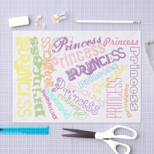 Pastel Princess Personalisiert Rainbow Sherbert Seidenpapier (Handwerk)