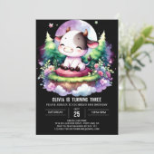 Pastel Printable Kuh Geburtstag Einladung (Stehend Vorderseite)