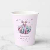 Pastel-Prinzessin zum 1. Geburtstag Pappbecher (Vorderseite)