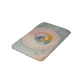 Pastel Prism: Rainbow Color Wheels Badematte (Schrägansicht)