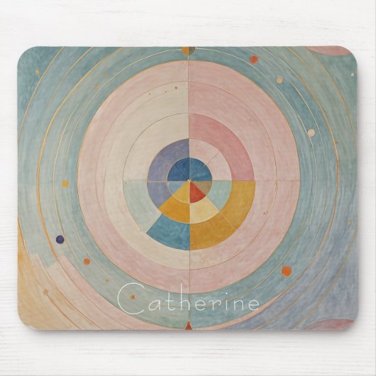 Pastel Prism: Rainbow Color Wheels Mousepad (Vorne)