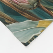 Pastel Protea Traumhaft: Elegante Blumen Fleecedecke (Ecke)